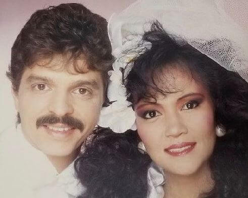 Peter Hernandez with his former late wife Bernadette San Pedro Bayot.